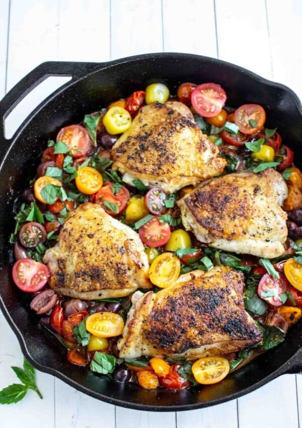 One Pan Chicken with Cherry Tomatoes