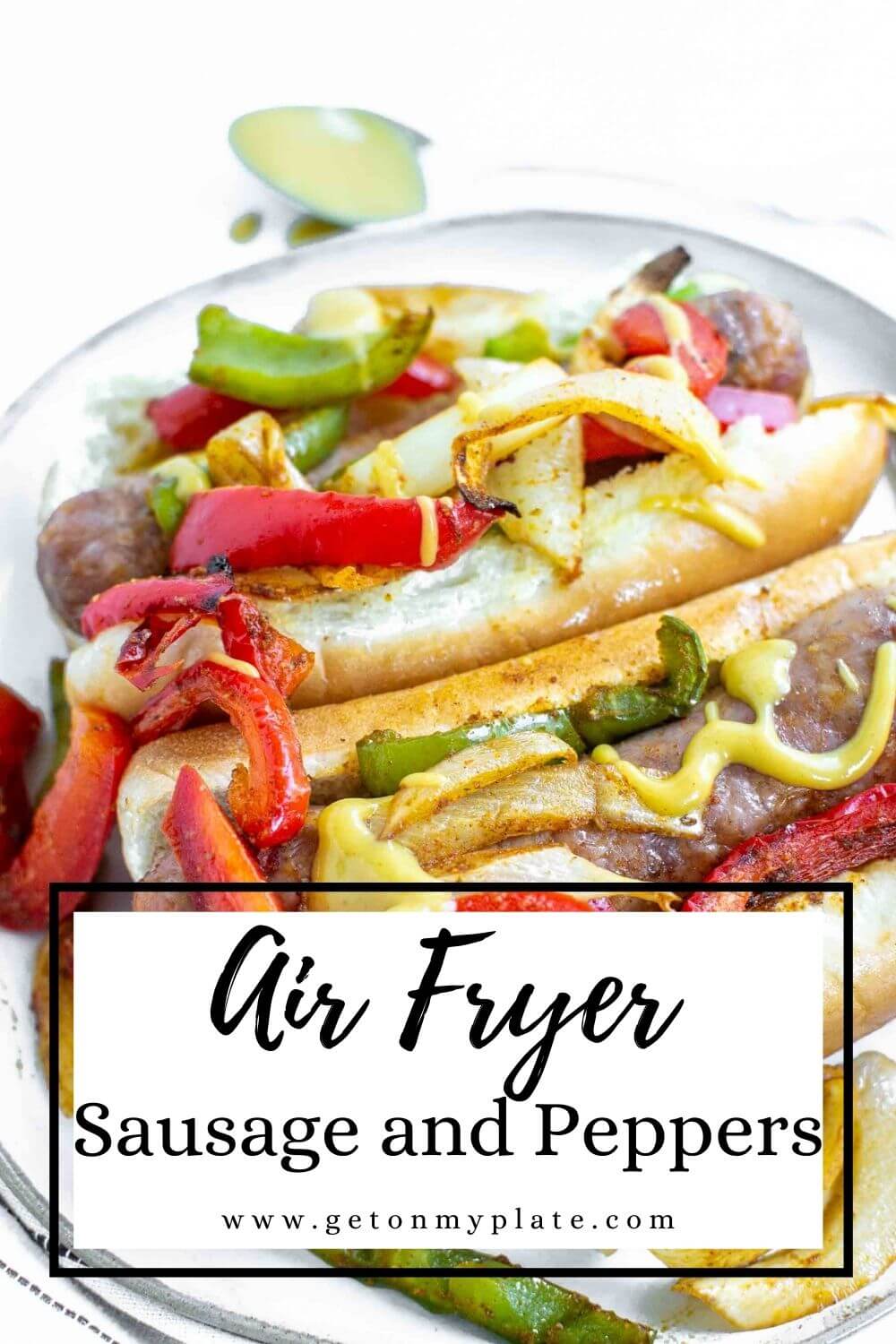 Perfect Air Fryer Sausage and Peppers Get On My Plate