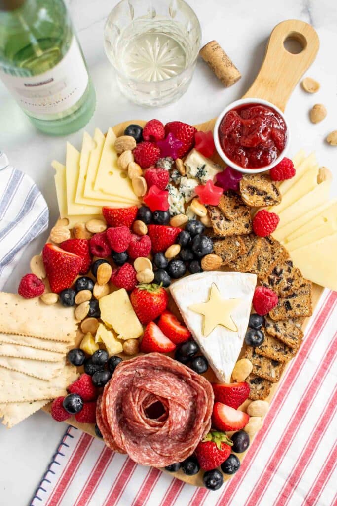 4th of July themed charcuterie board.
