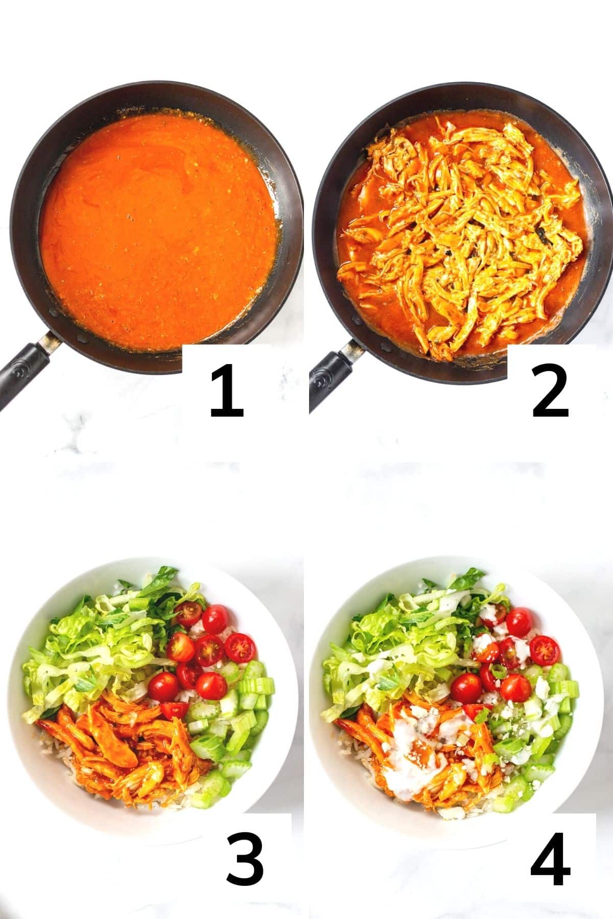 How to make Buffalo Chicken Rice Bowls step by step