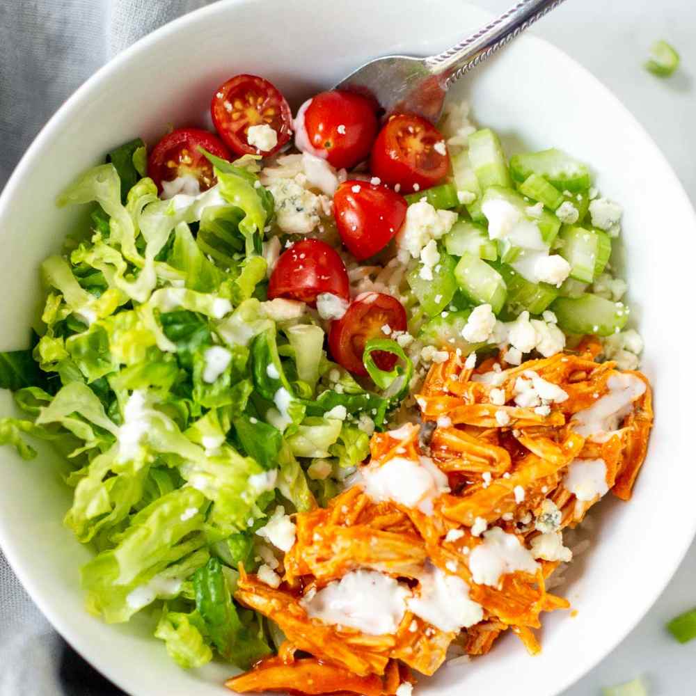 Easy Buffalo Chicken Rice Bowl | Get On My Plate