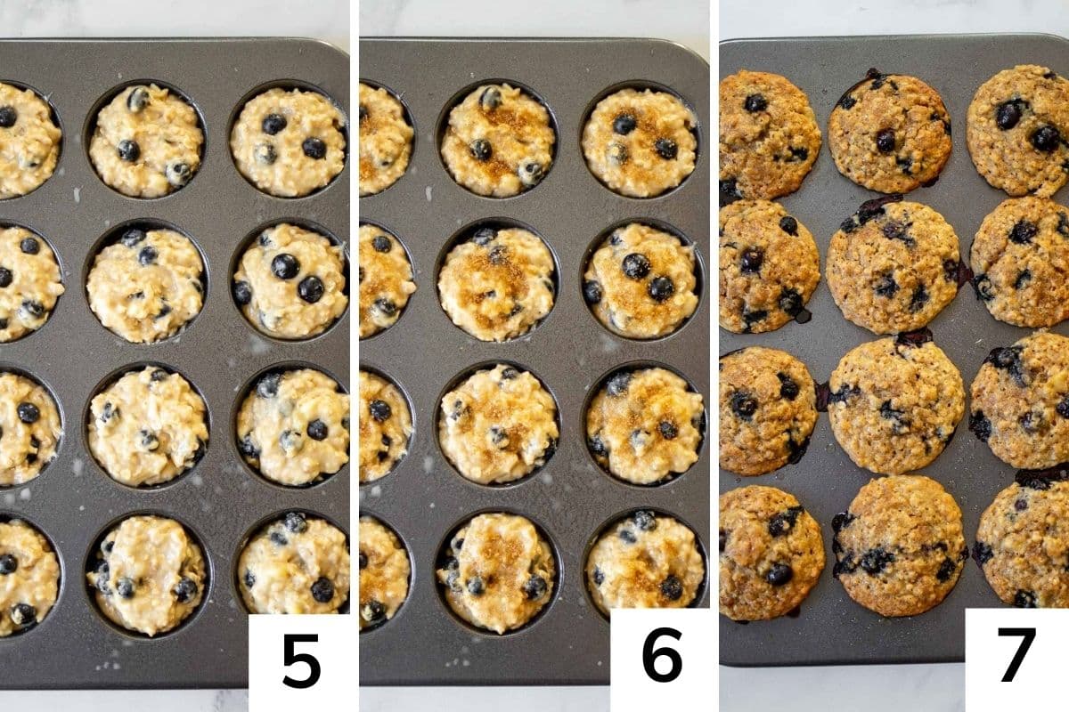 Last 3 steps of how to make these muffins