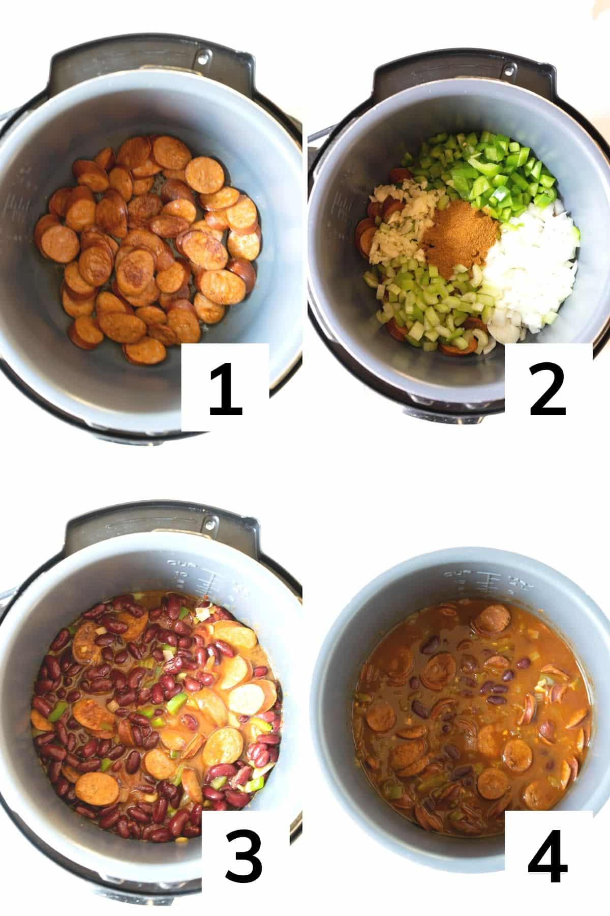 How to make Red Beans and Rice in the Instant Pot step by step