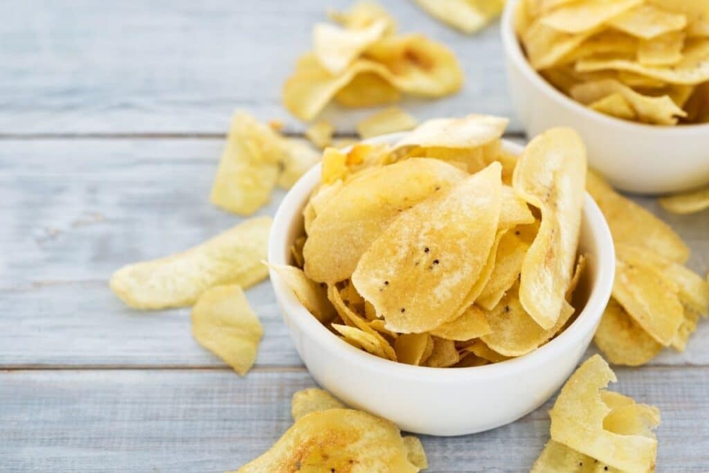 a small bowl of potato chips