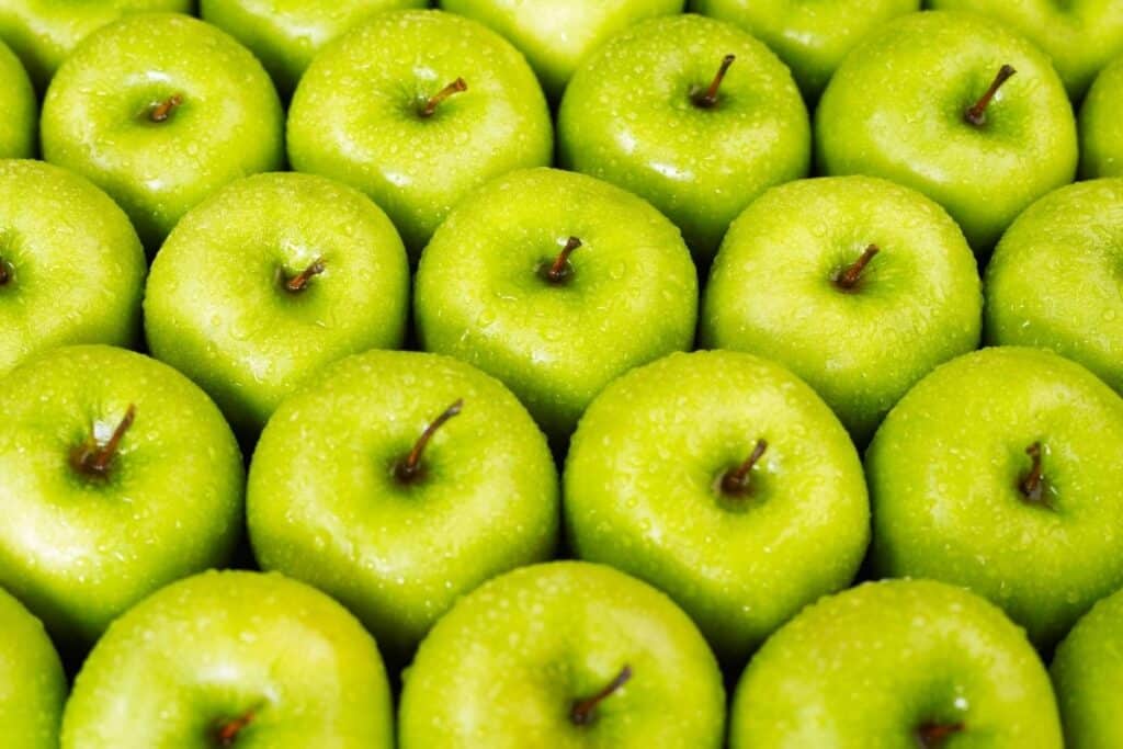 Lots of green apples
