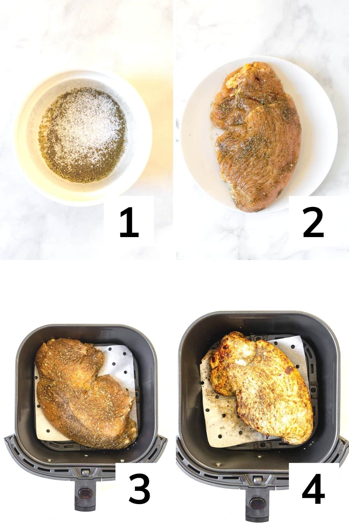 how to make a turkey breast in the air fryer step by step