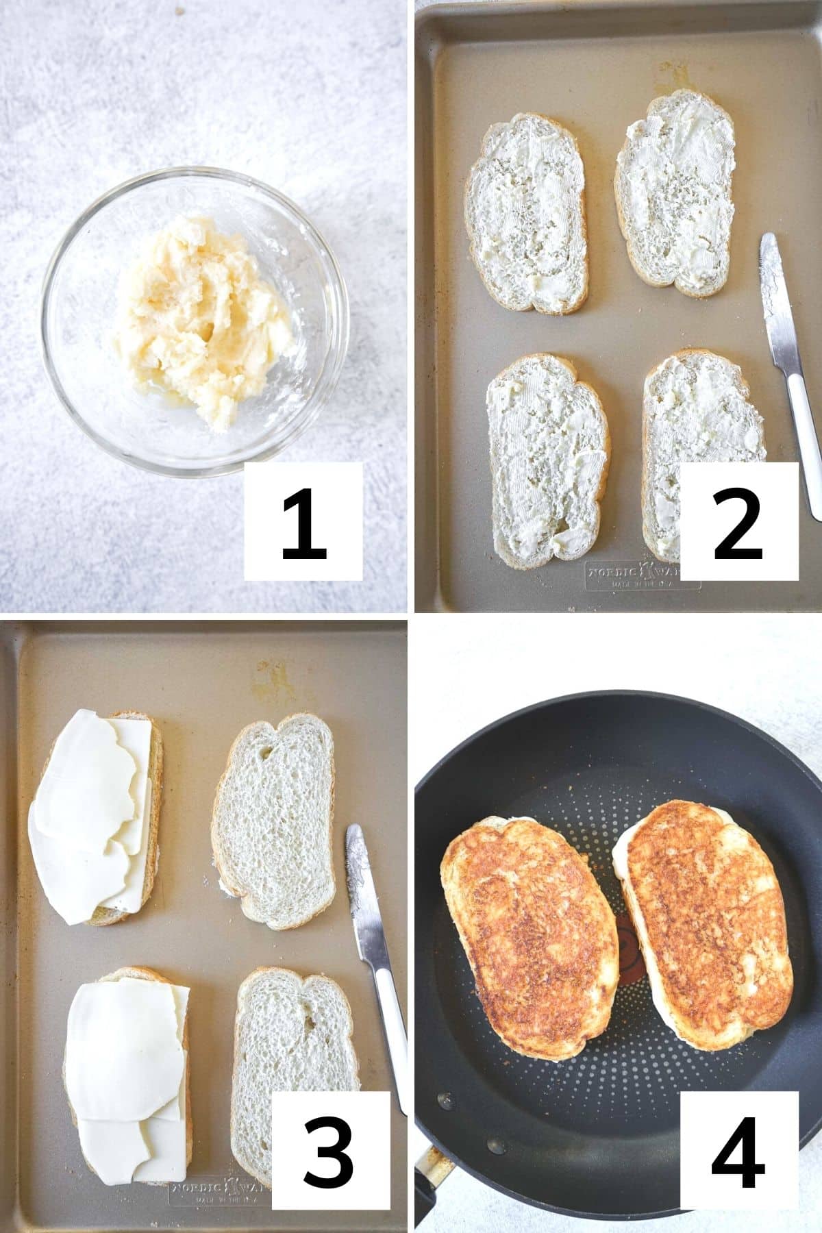 How to make a copycat Starbucks grilled cheese step by step.