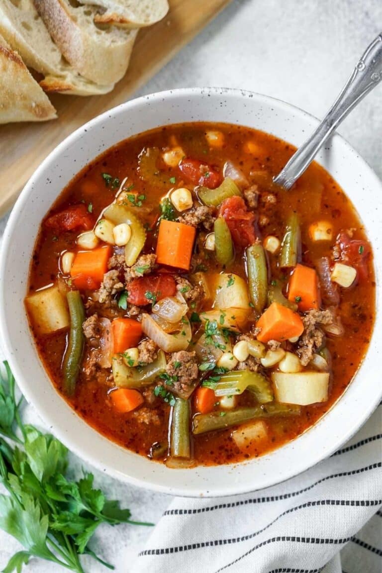 Easy Vegetable Beef Soup (with V8 juice)