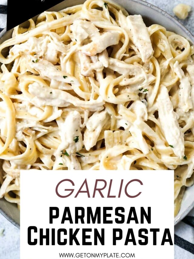 garlic parmesan chicken pasta bake
