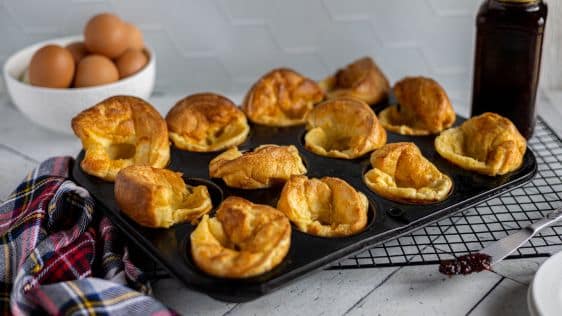 Yorkshire pudding in a popover baking pan.