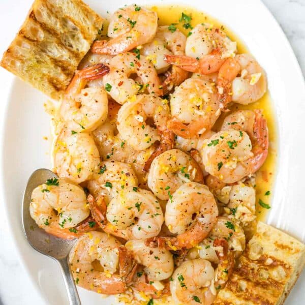 Easy Shrimp Scampi Recipe (without wine) | Get On My Plate