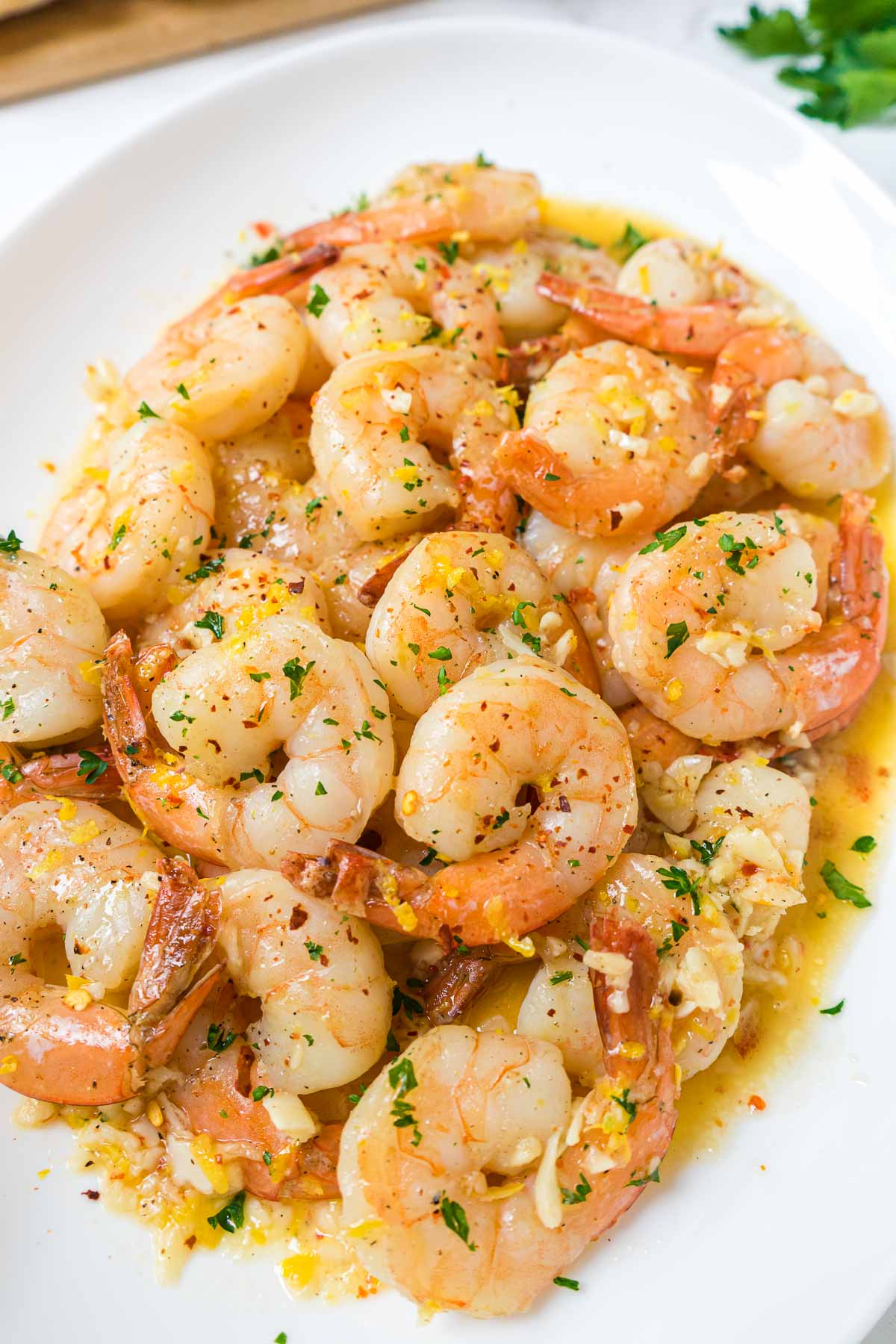 Easy Shrimp Scampi Recipe Without Wine Get On My Plate