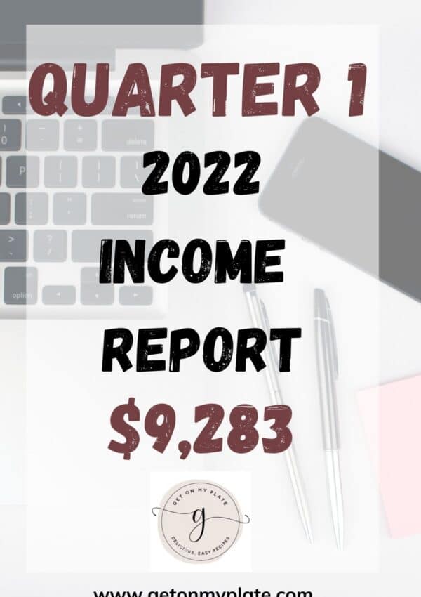 Food Blog Income Report: Q1 2022