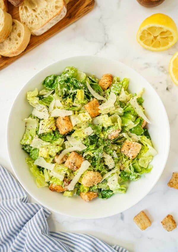 Easy Caesar Salad Without Anchovies