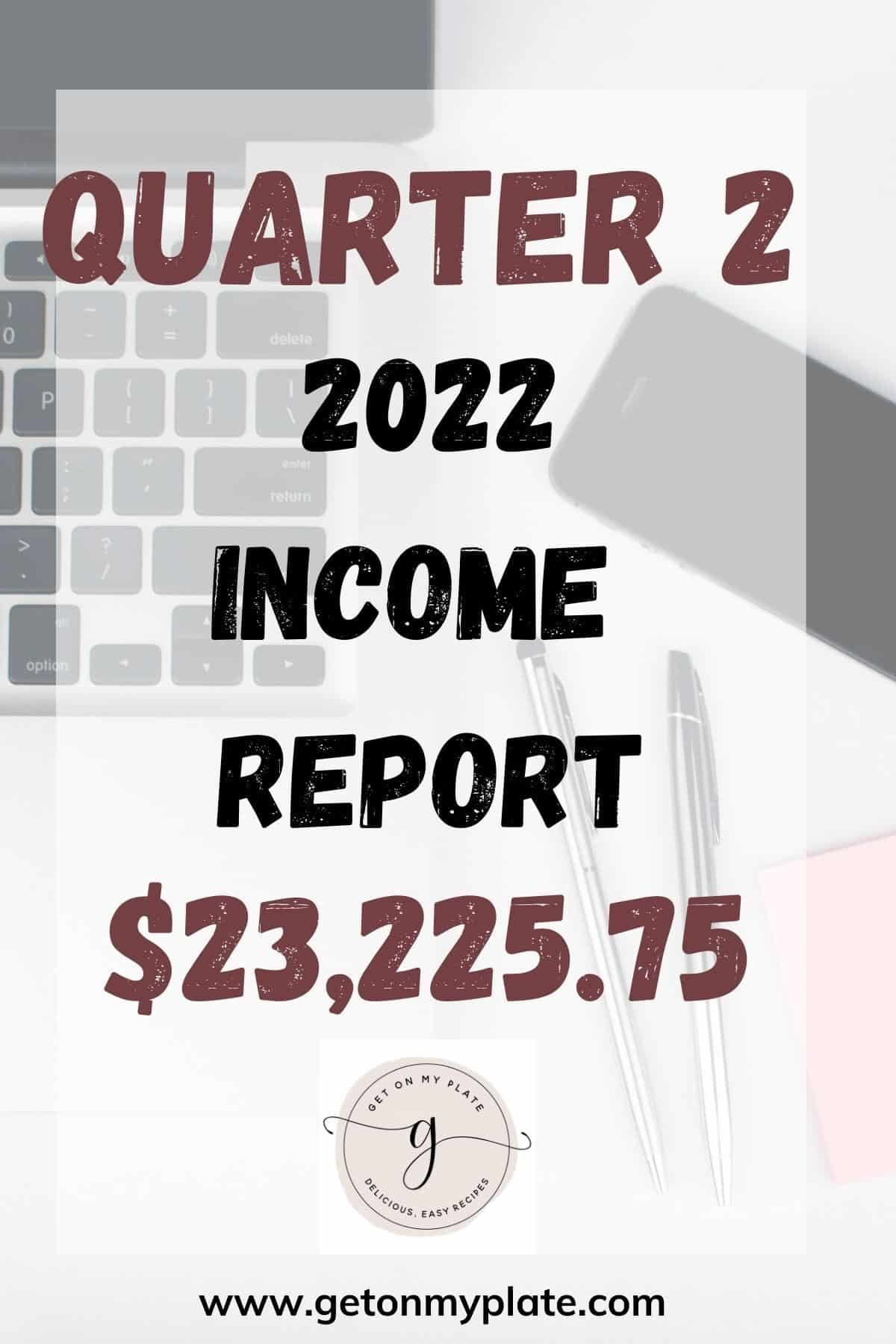 Food blog income report cover graphic.