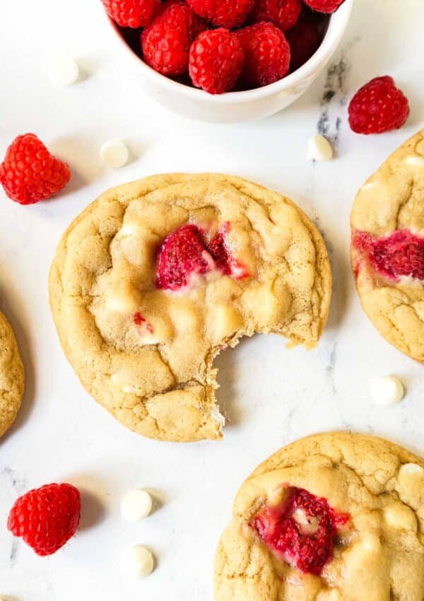 Perfect White Chocolate Raspberry Cookies