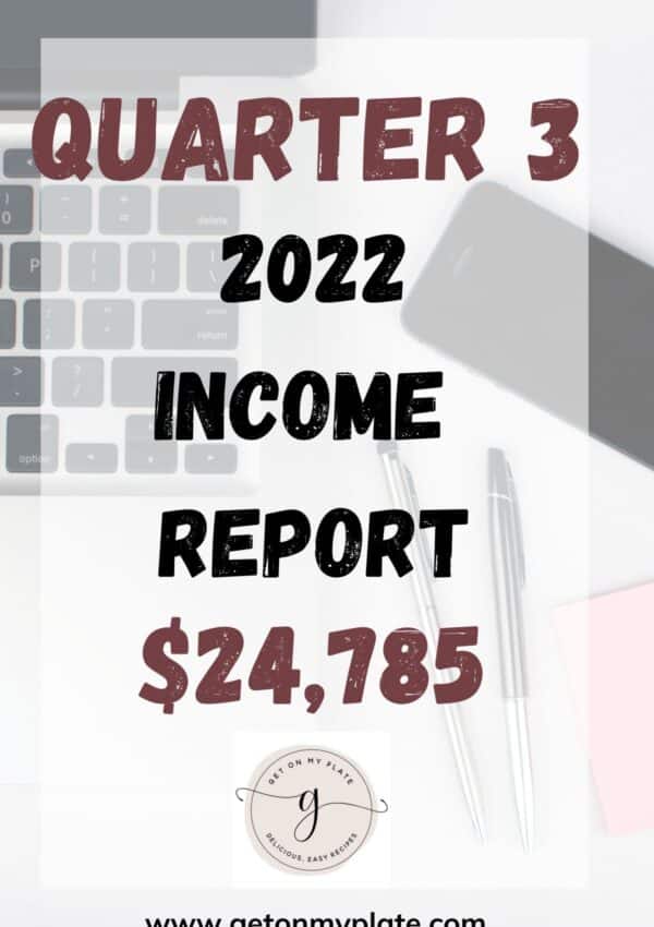 Food Blog Income Report: Q3 2022