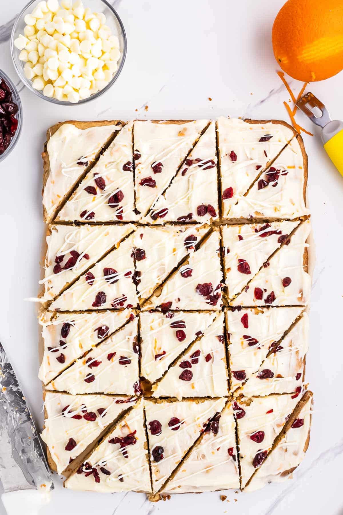 How to cut cranberry bliss bars. 