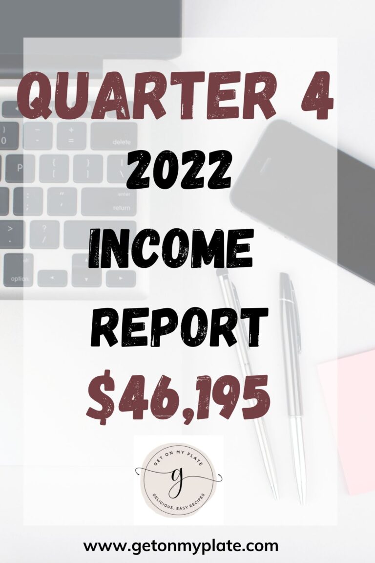 Food Blog Income Report: Q4 2022