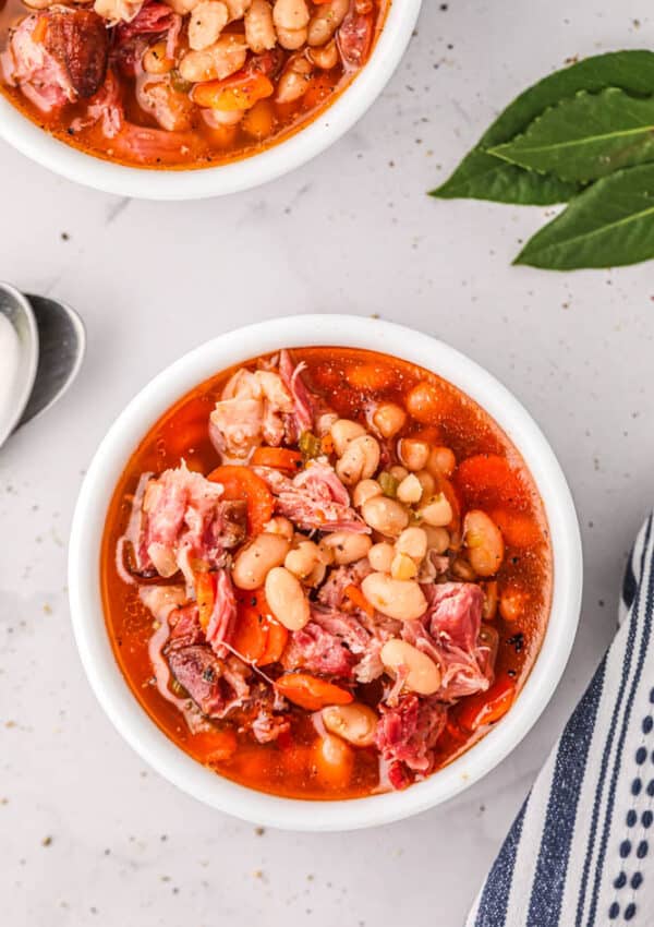 Easy Crockpot Bean Soup with Ham