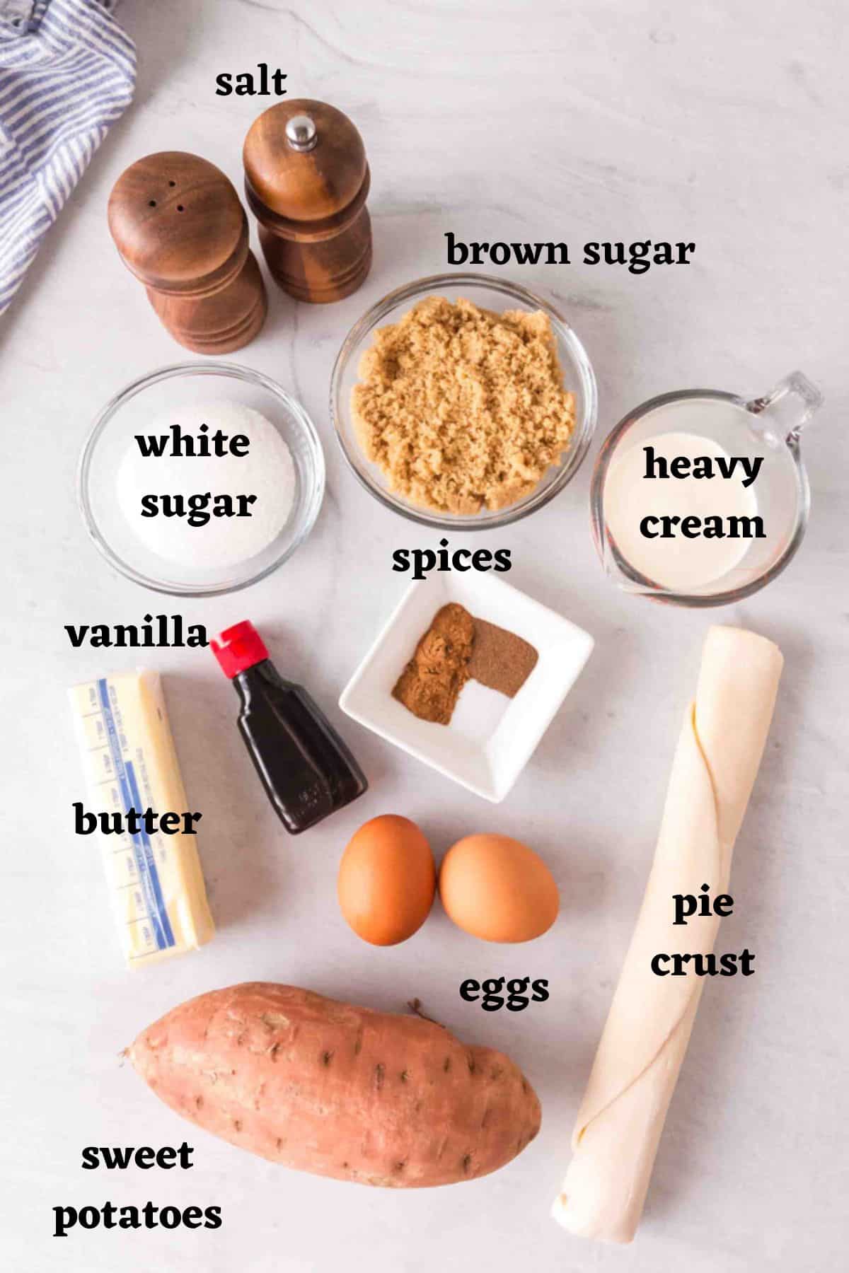 ingredients needed for grandma's sweet potato pie