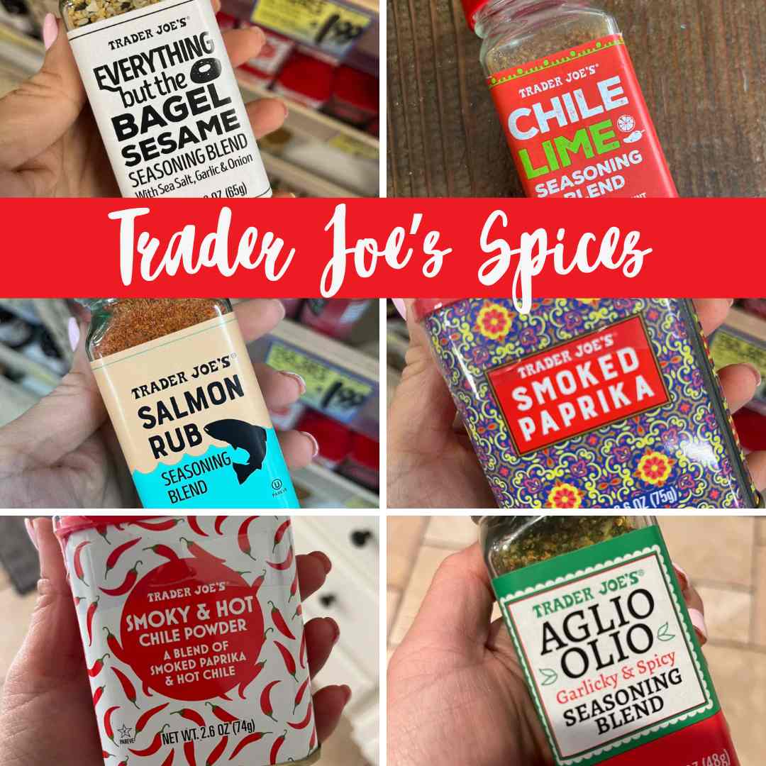 Photos of Trader Joe's must have spices.