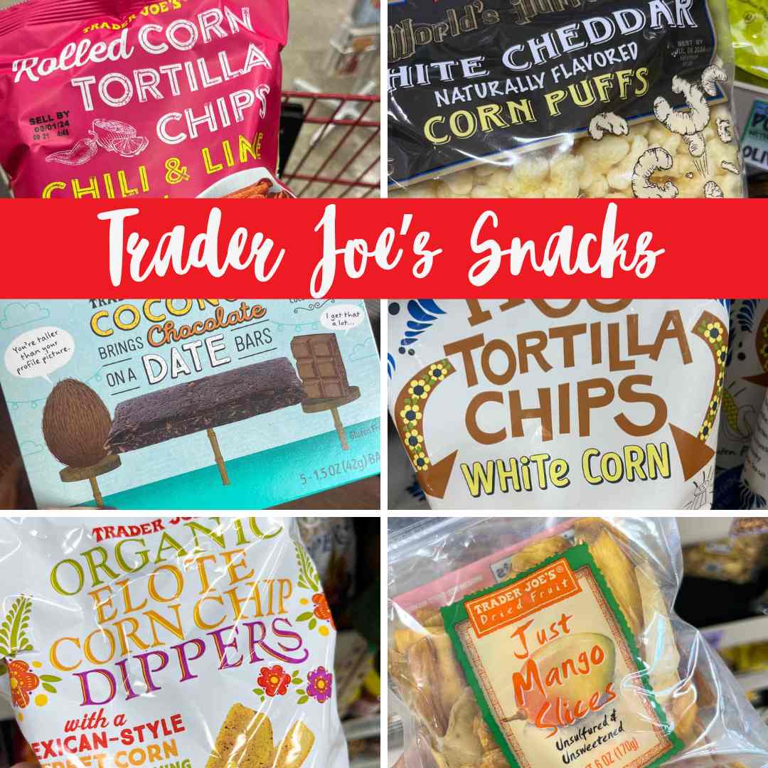 Trader Joe's must have snacks to buy.