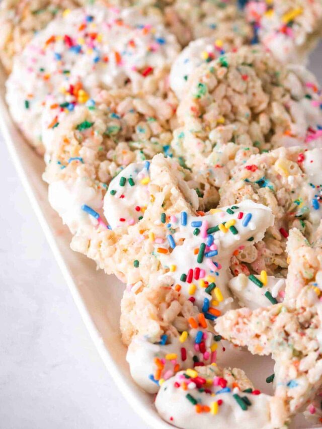 Dipped Rice Krispie Treats  for Spring!