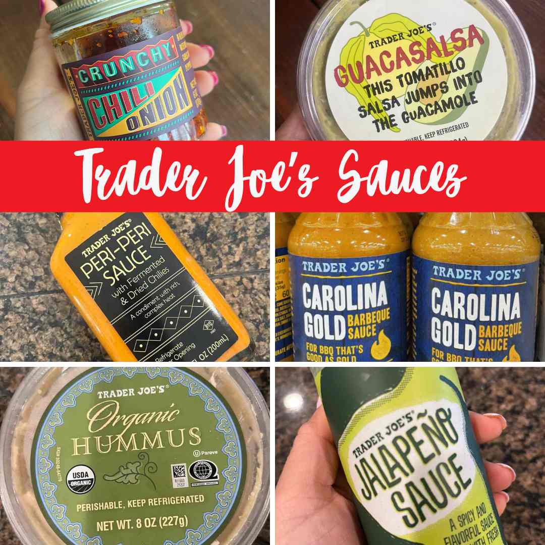 Pictures of must have Trader Joe's sauces.
