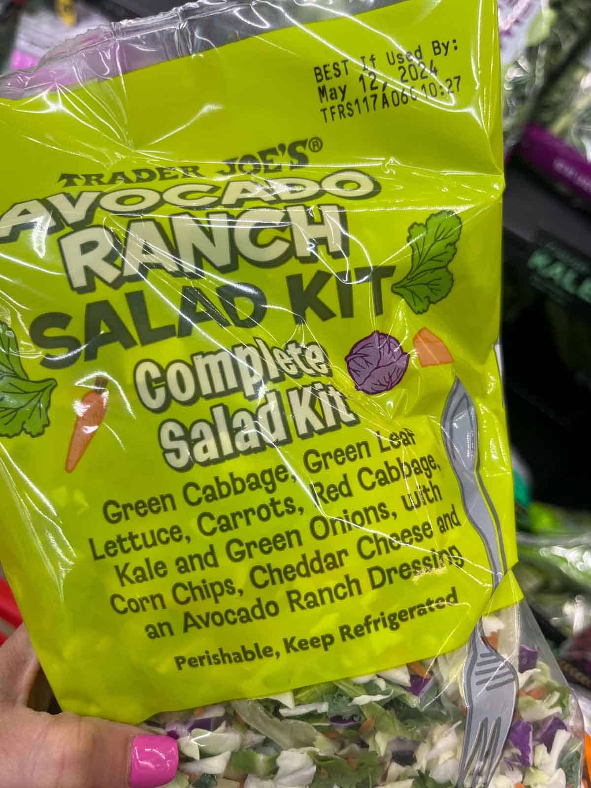 Trader Joe's Avocado Ranch salad kit.