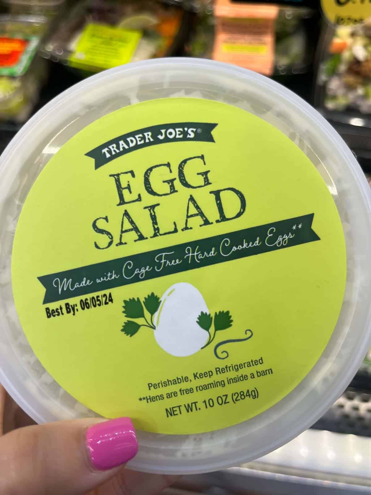 A container of Trader Joe's Egg Salad.
