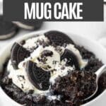 Pinterest pin for Trader Joe's Joe-Joe's mug cake.