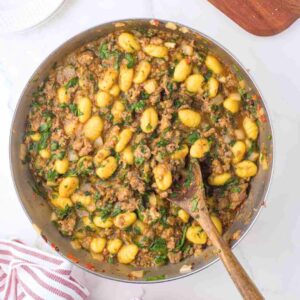 Featured image for Trader Joe's sausage and spinach gnoocchi.