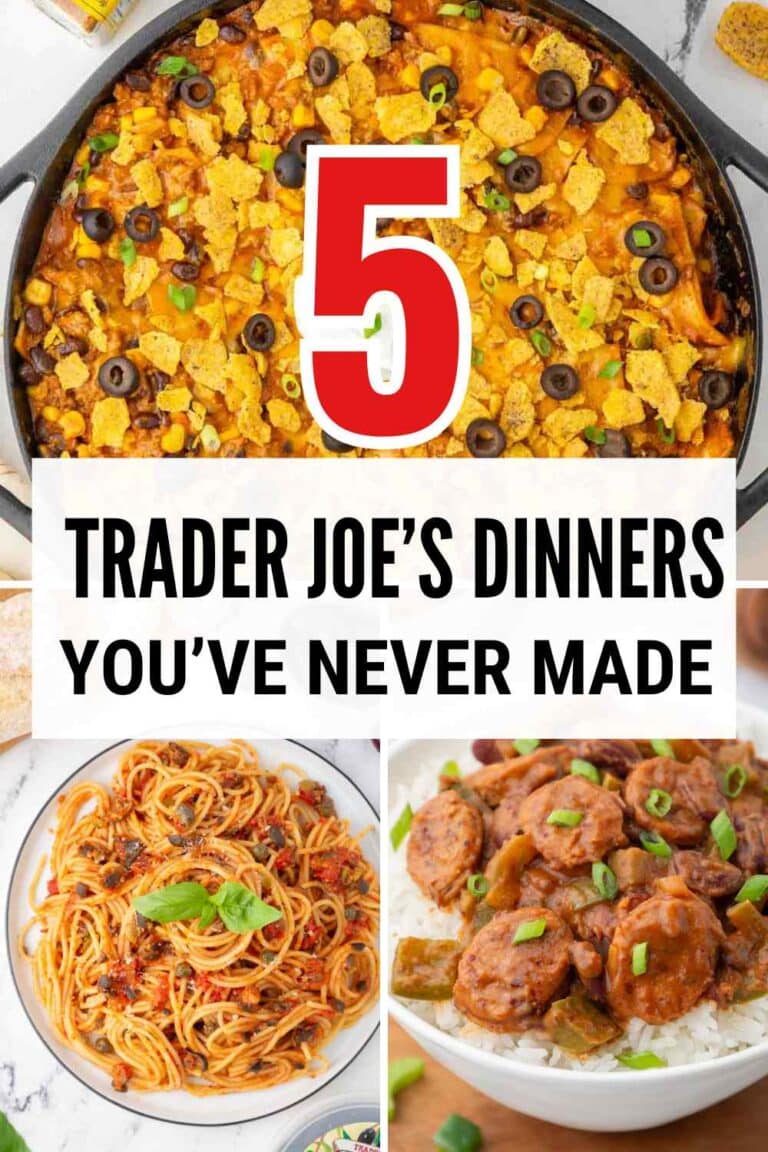 Pinterest pin for Easy Trader Joe's dinners you've never made.