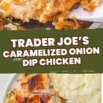 Pinterest Pin for Trader Joe's Onion Dip Chicken