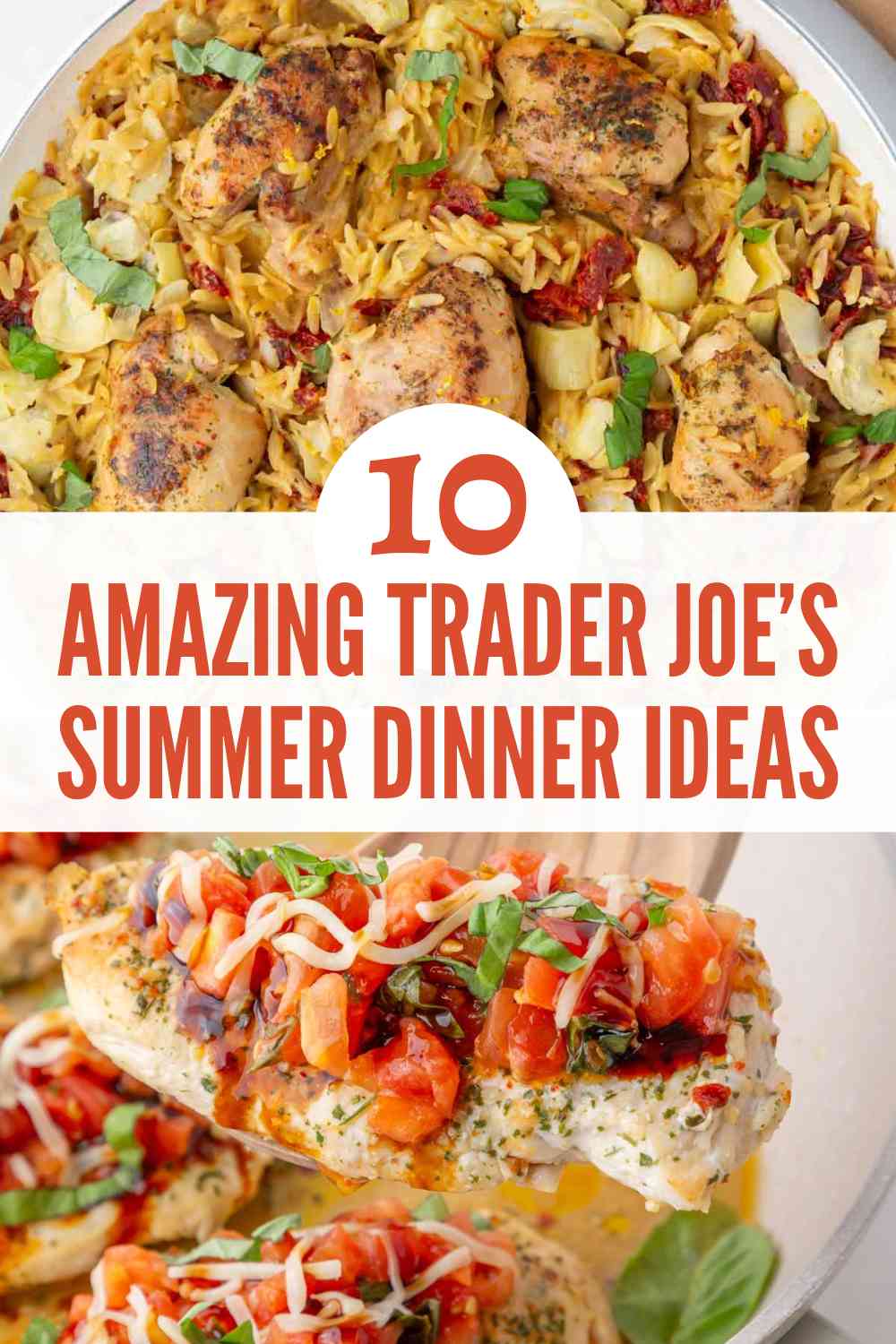 Pinterest pin for Trader Joe's summer ideas.