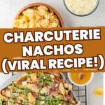 Pinterest pin for charcuterie nachos