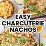 Pinterest pin for charcuterie nachos