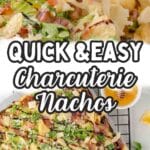 Pinterest pin for charcuterie nachos